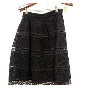 Black lace skirt